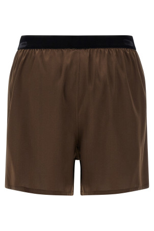 Silk shorts Brown