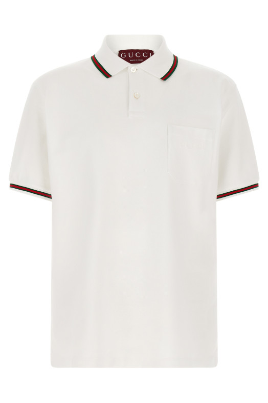 'Nastro Web' polo shirt White