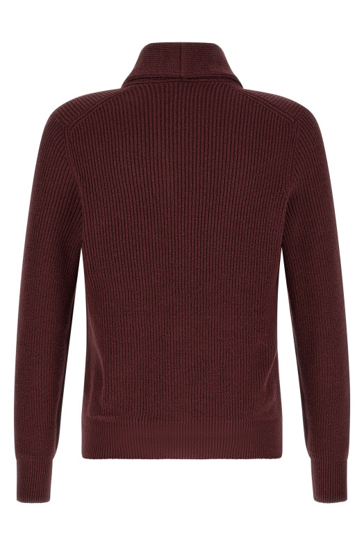 Хлопковый кардиган Malfilé  Бордо BRUNELLO CUCINELLI MNI709706C9763