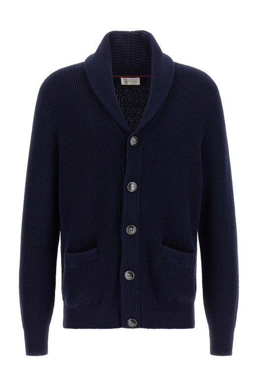 Хлопковый кардиган Malfilé  Синий BRUNELLO CUCINELLI MNI709706C2425