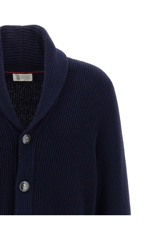 Хлопковый кардиган Malfilé  Синий BRUNELLO CUCINELLI MNI709706C2425
