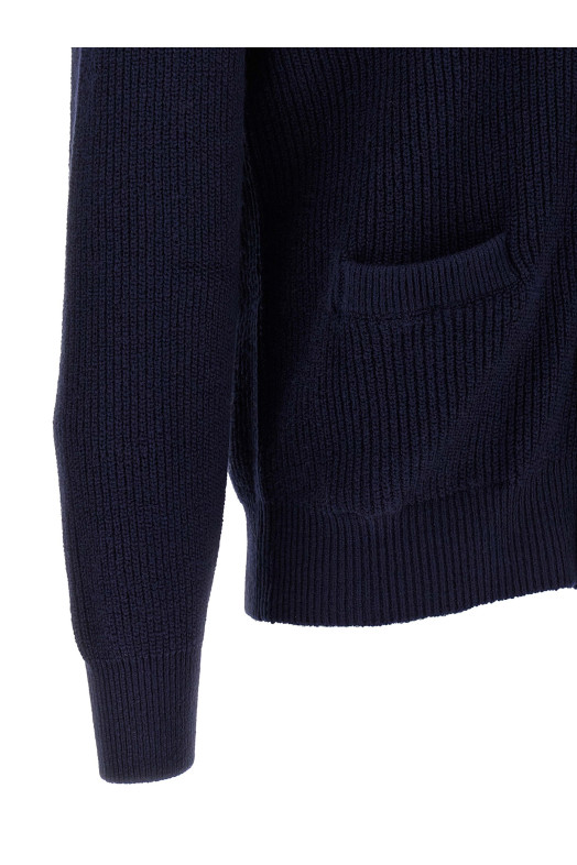 Хлопковый кардиган Malfilé  Синий BRUNELLO CUCINELLI MNI709706C2425