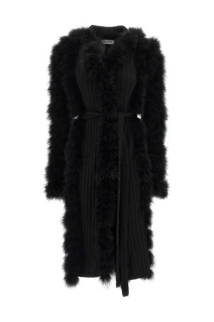 Dressing gown coat Black