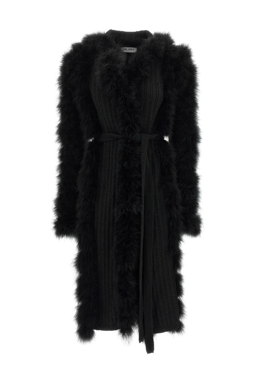 Dressing gown coat Black