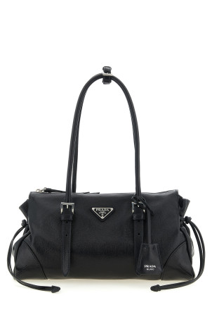 Середня сумка для покупок «Prada Bonnie», чорна 1BG628VOOX2HF2F0002