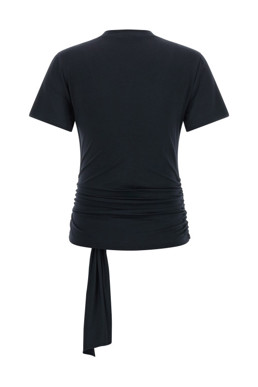 'Fitted Twist' T-shirt Blue