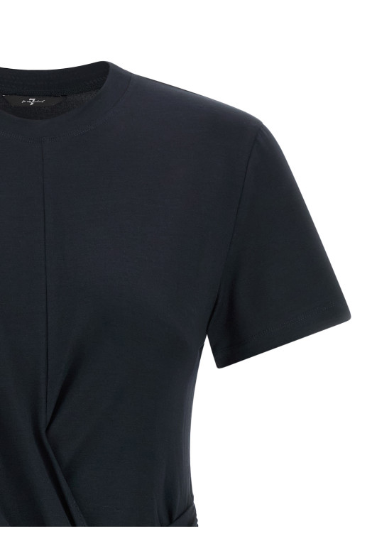 'Fitted Twist' T-shirt Blue