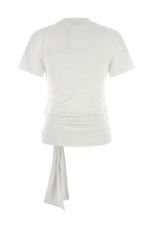 Draped detail T-shirt White