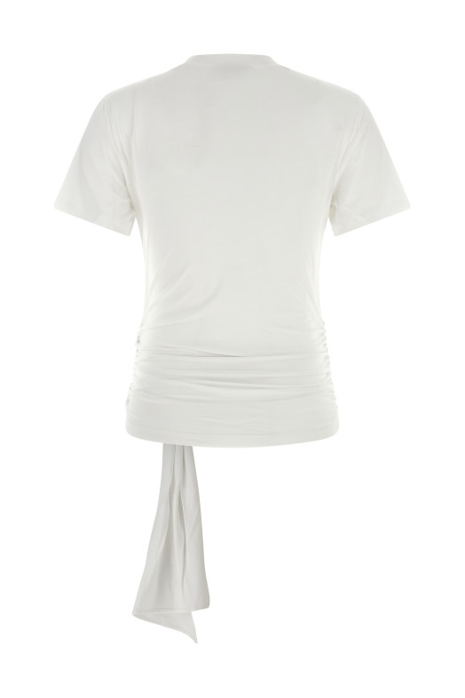 Draped detail T-shirt White