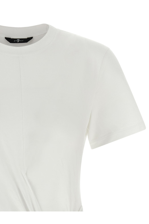 Draped detail T-shirt White