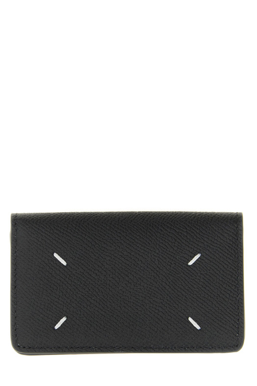 'Four Stitches' card holder Black
