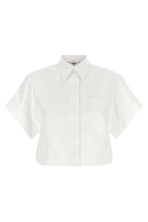 Рубашка с крупными пуговицами, белая FENDI FS8363AW7VF0ZNM