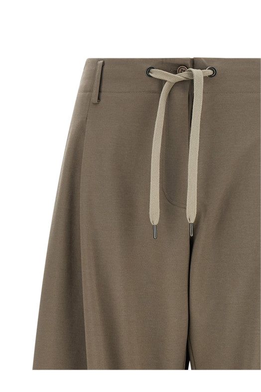 Брюки Interlock Couture, серые BRUNELLO CUCINELLI ML946EL199C9424