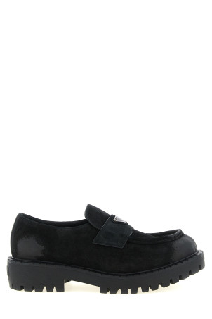 Замшеві лофери, чорні PRADA 2DE151FG0010B2F0002