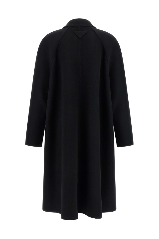 Однобортне пальто, чорне PRADA P642TESOOO179BF0002
