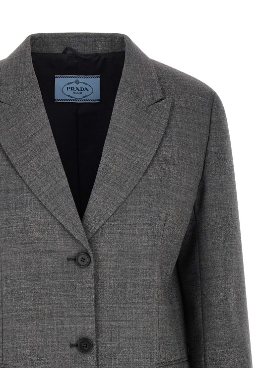 Single-breasted blazer Gray