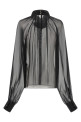 Шифоновая блузка с цветочным узором, черная DOLCE & GABBANA F7AH1TFU1HWN0000