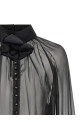 Шифоновая блузка с цветочным узором, черная DOLCE & GABBANA F7AH1TFU1HWN0000