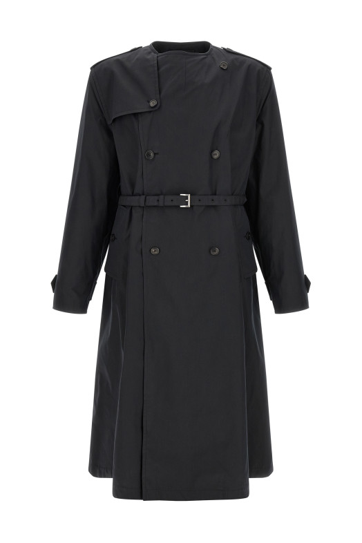 Двубортный тренч  Черный PRADA SGD214SOOO12NSF0002