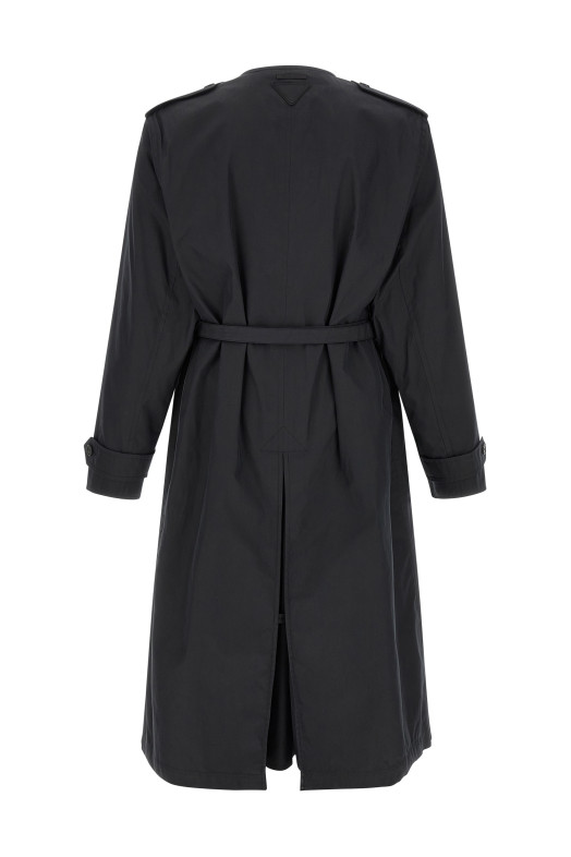 Двубортный тренч  Черный PRADA SGD214SOOO12NSF0002