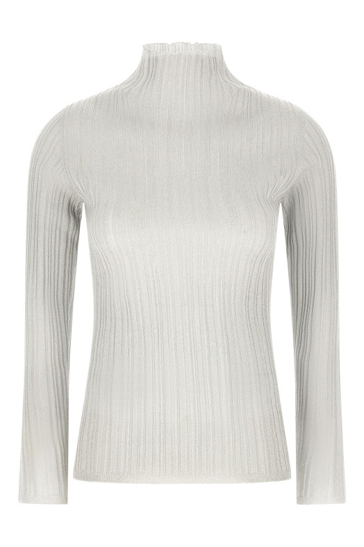 Lamé thread sweater Gray