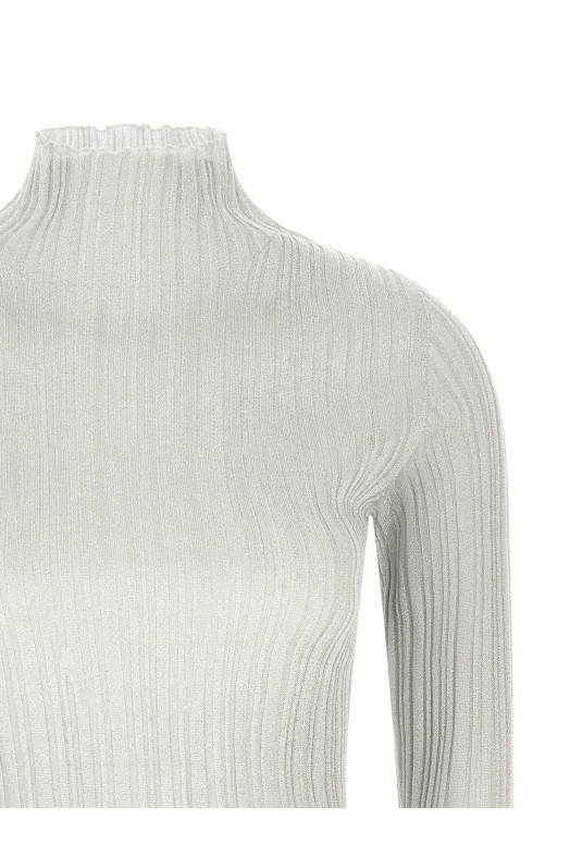 Lamé thread sweater Gray