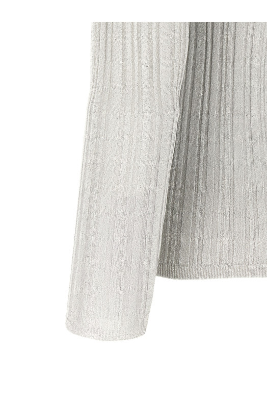 Lamé thread sweater Gray