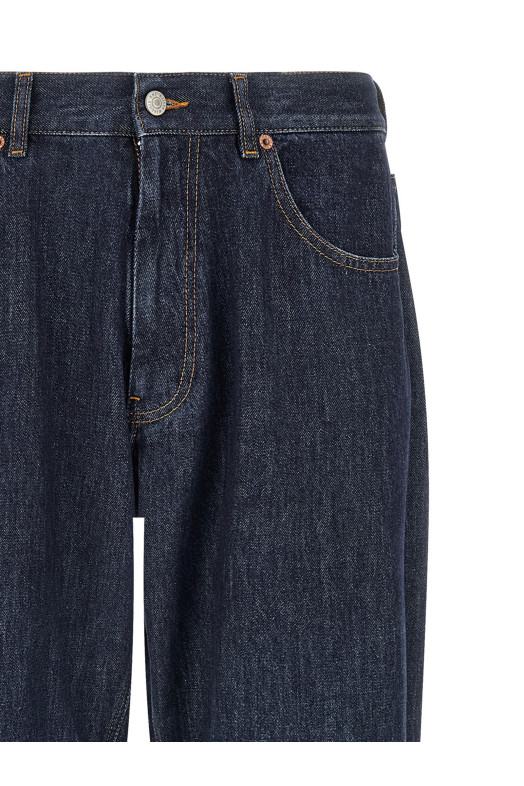 Джинсы с вставками из лоскутков, синие MM6 MAISON MARGIELA SH0LA0043M30055967