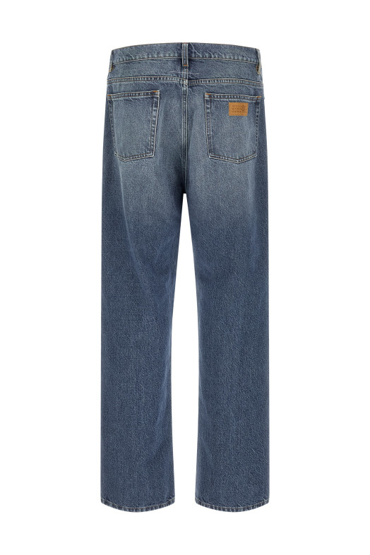  Джинсы с прямыми брючинами, синие MM6 MAISON MARGIELA SH0LA0039M30058965