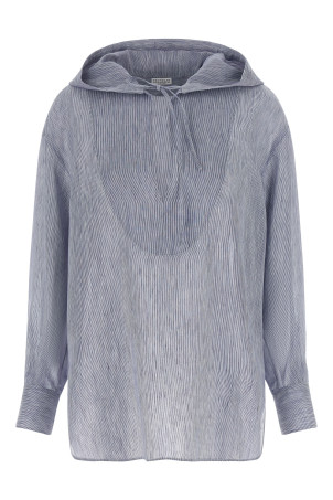 Футболка з капюшоном СИНЯ BRUNELLO CUCINELLI MH745RH209C001