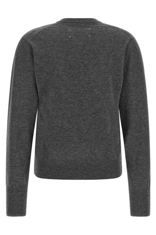 Свитер из шерсти с узором «твист», серый MAISON MARGIELA S51HL0055M13302859