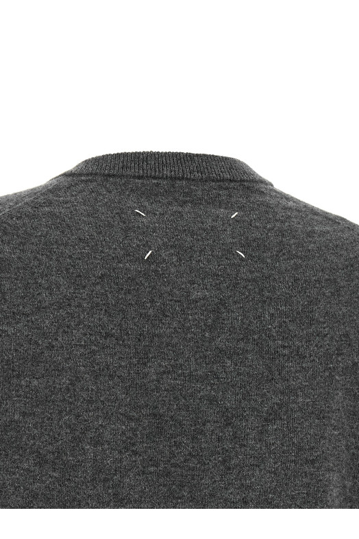 Свитер из шерсти с узором «твист», серый MAISON MARGIELA S51HL0055M13302859