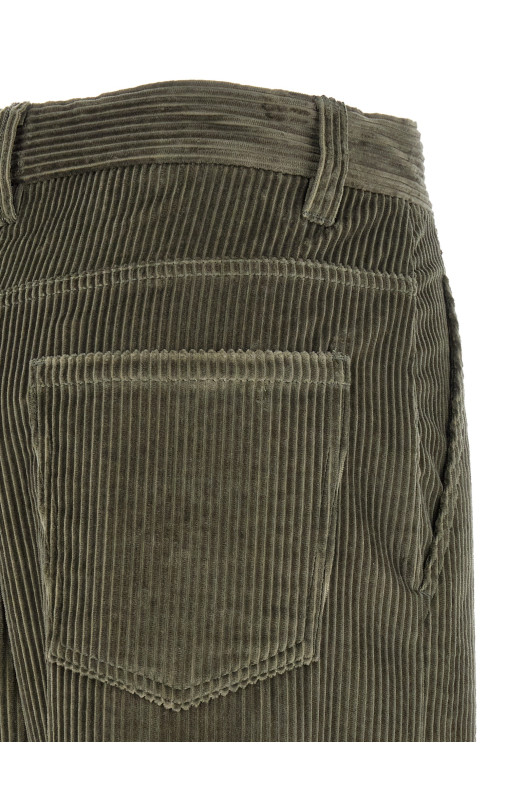Брюки из вельвета  Зелёные BRUNELLO CUCINELLI MA180P8724C983