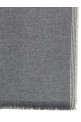 Diagonal wool and cashmere scarf  Gray