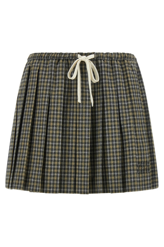 Tartan pleated skirt Multicolor