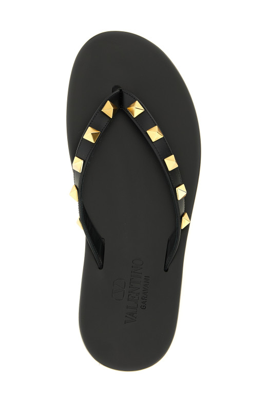 Сандалии Valentino Garavani «Rockstud», черные W2S0QD3MRI0NO