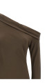 Bare shoulder dress Brown