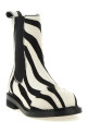 Zebra pony ankle boots Black-grey