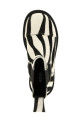 Zebra pony ankle boots Black-grey