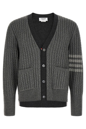 Кардиган «2-в-1» з ефектом ілюзії, сірий THOM BROWNE MKC650AY1018982