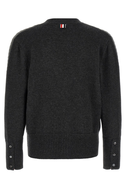 Кардиган «2-в-1» з ефектом ілюзії, сірий THOM BROWNE MKC650AY1018982