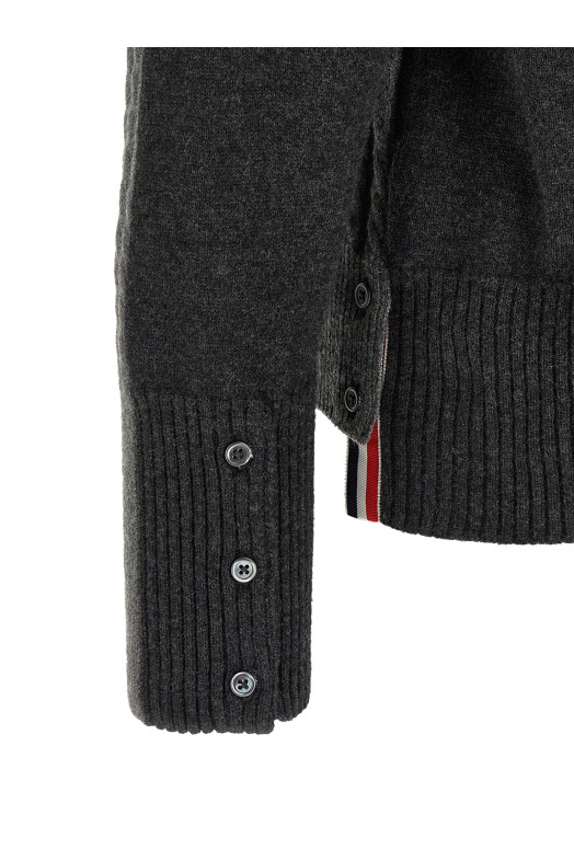 Кардиган «2-в-1» з ефектом ілюзії, сірий THOM BROWNE MKC650AY1018982
