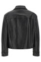 Leather and suede jacket Black