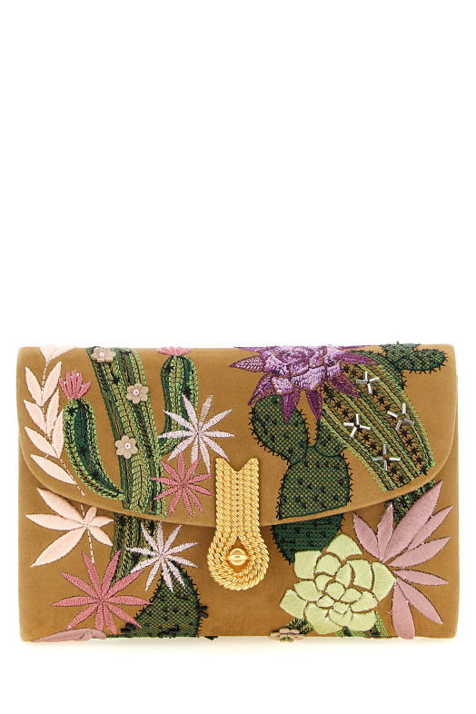 'Queen Mid Spinoza' clutch  Beige