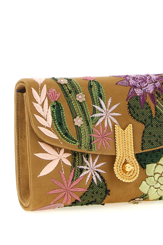 'Queen Mid Spinoza' clutch  Beige