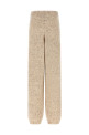 Buttoned yarn pants Beige