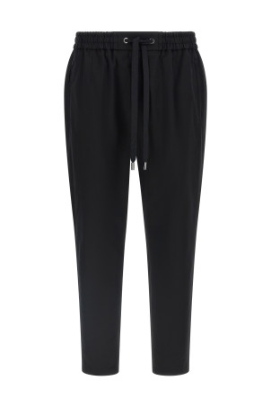 Logo plaque pants Black
