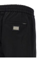 Logo plaque pants Black