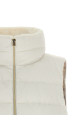 Technical satin vest White