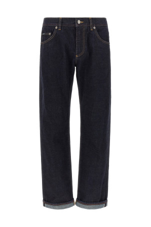 Джинси DG з вишивкою, сині DOLCE & GABBANA GP14JZG8NM1S9001